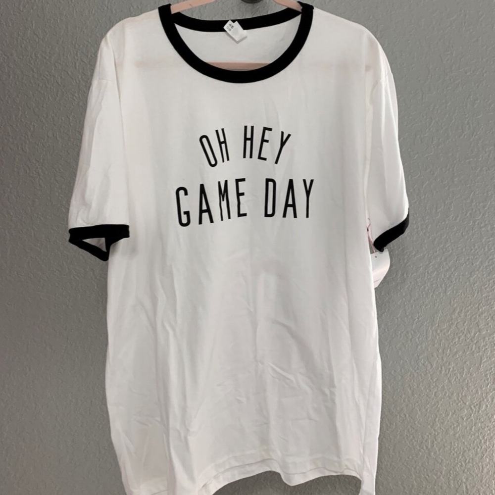 White Graphic Tee plus size
